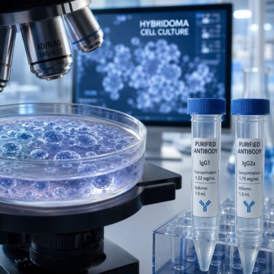 Custom monoclonal and polyclonal antibody preparation in GMP lab for IVD raw material CDMO
