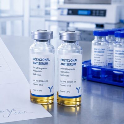 IACUC animal ethics approved rabbit antiserum for IVD polyclonal antibody CDMO raw material